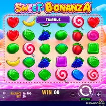 Cazeus - Sweet Bonanza Slot - Tumble-Reels für Kaskaden-Gewinne